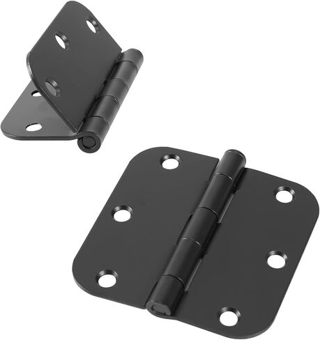 6 Pack Matte Black Door Hinges,3.5" X 3.5" 5/8-Inch Radius Door Hinges,6-Hole Door Hardware Hinge for Doors Oil Rubbed Bronze Interior and Exterior Door Hinges in Saudi Arabia