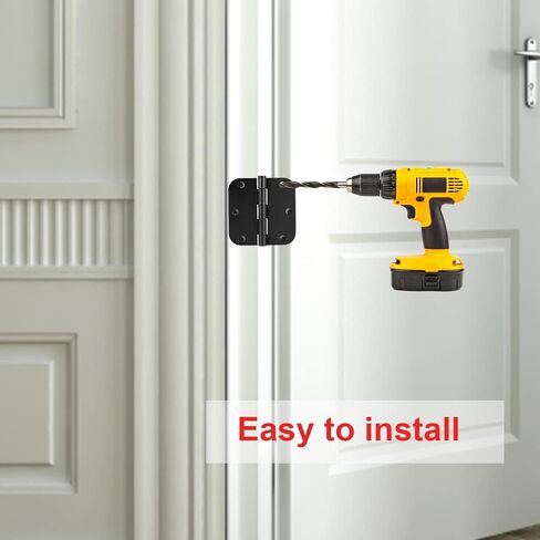 6 Pack Matte Black Door Hinges,3.5" X 3.5" 5/8-Inch Radius Door Hinges,6-Hole Door Hardware Hinge for Doors Oil Rubbed Bronze Interior and Exterior Door Hinges in Saudi Arabia