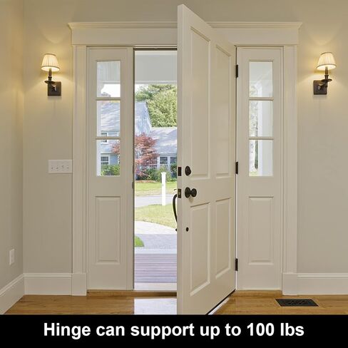 6 Pack Matte Black Door Hinges,3.5" X 3.5" 5/8-Inch Radius Door Hinges,6-Hole Door Hardware Hinge for Doors Oil Rubbed Bronze Interior and Exterior Door Hinges in Saudi Arabia