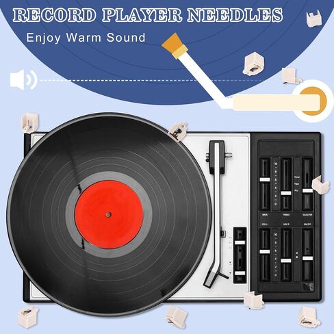 1 PACK Diamond Record Player Needles Replacement with Stylus Cleaning Brush, Compatible with ATN3600L, AT-LP60X, Replacement Stylus Needles in Saudi Arabia