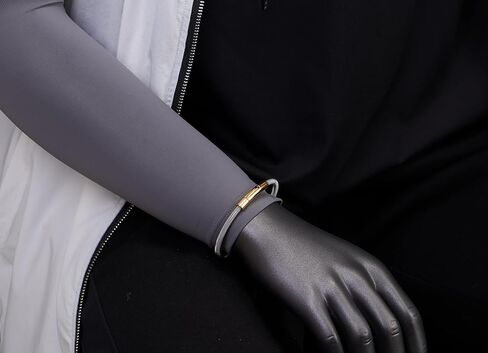 COOLSTEELANDBEYOND Stainless Steel Mesh Wire Bangle Bracelet for Mens Women, Gold Color Spring Clasp in Saudi Arabia