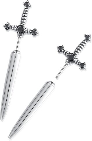 GAVU Stainless Steel Gothic Sword Dangle Earrings for Men in Saudi Arabia