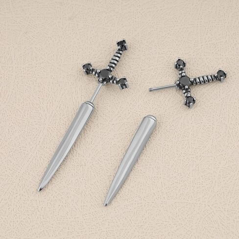 GAVU Stainless Steel Gothic Sword Dangle Earrings for Men in Saudi Arabia