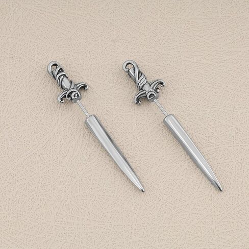 GAVU Stainless Steel Gothic Sword Dangle Earrings for Men in Saudi Arabia
