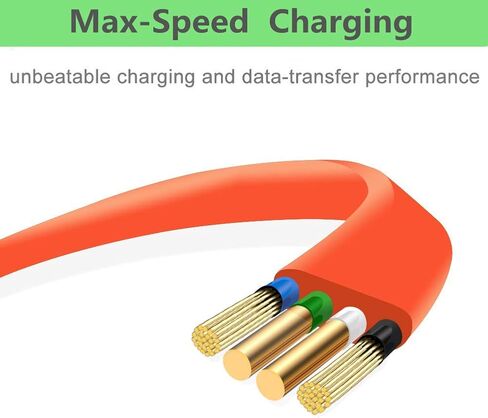 Saipomor Flip4 Replacement Cable Micro USB Fast Charger Flat Cord Compatible with JBL Flip4 Flip3 Clip3 Charge2+ Charge3 Pulse3 Bluetooth Speaker and Logitech UE Boom3 22AWG Android Phones(3.3ft) in Kuwait
