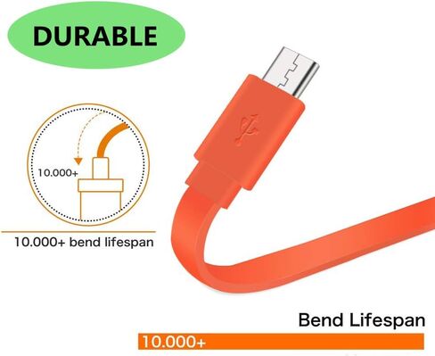 Saipomor Flip4 Replacement Cable Micro USB Fast Charger Flat Cord Compatible with JBL Flip4 Flip3 Clip3 Charge2+ Charge3 Pulse3 Bluetooth Speaker and Logitech UE Boom3 22AWG Android Phones(3.3ft) in Kuwait