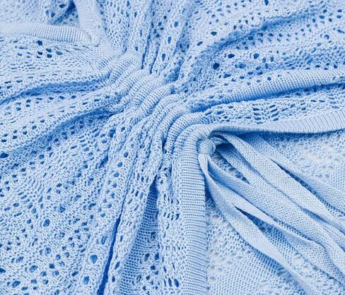 سترة نسائية كاجوال من Joukavor برقبة على شكل حرف V وأكمام طويلة شفافة من الكروشيه in Kuwait