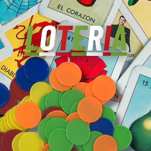 The Original Lotería Mexican Bingo Game Set - Complete with 100 Bingo Chips for 20 Players - Authentic Lotería de Lujo Mexicana - Colorful Loteria Cards in Saudi Arabia