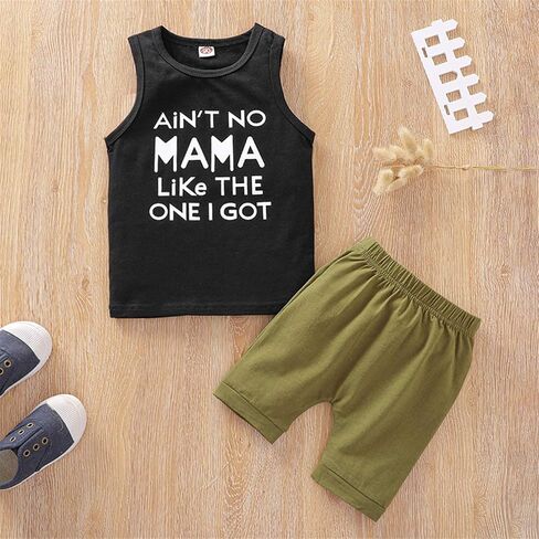 Kayotuas 2Pcs Baby Boy Summer Clothes Casual Pocket Sleeveless Tank Tops and Stripes Shorts Set Infant Toddler Short Outfits in Saudi Arabia