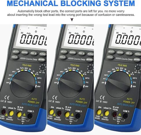 Digital MultimeterTRMS 40000Counts Autoranging Voltmeter Ammeter with High Precision for NCV AC/DC Voltage Current Resistance Capacitance Frequency Diodes hFE Temperature AP-770D in Saudi Arabia