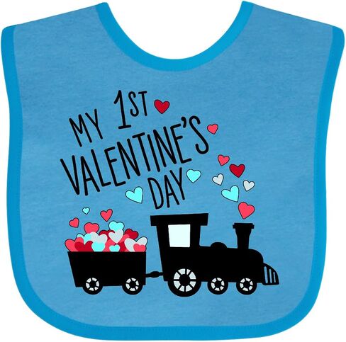 inktastic My First Valentines Day- Train Baby Bib in Saudi Arabia