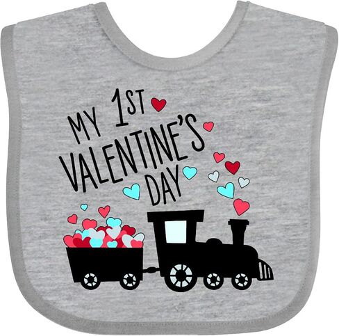 inktastic My First Valentines Day- Train Baby Bib in Saudi Arabia