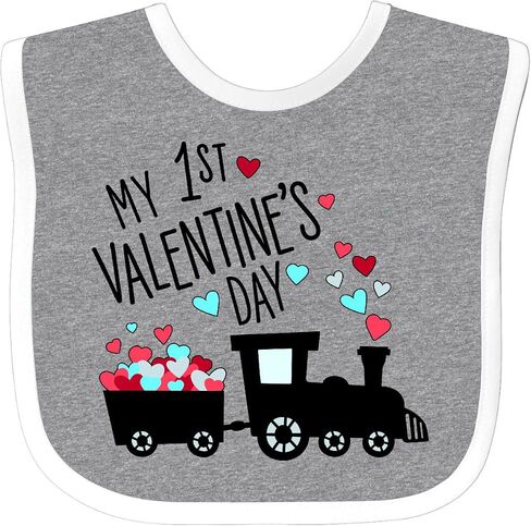 inktastic My First Valentines Day- Train Baby Bib in Saudi Arabia