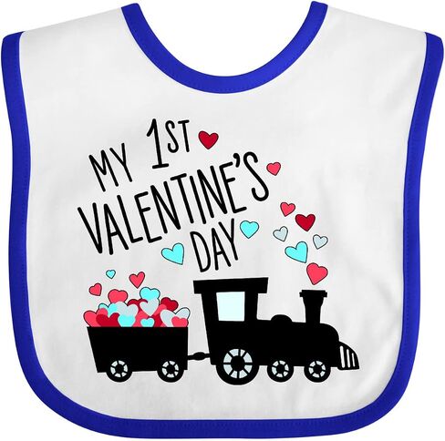 inktastic My First Valentines Day- Train Baby Bib in Saudi Arabia