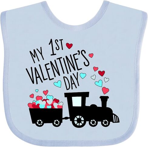 inktastic My First Valentines Day- Train Baby Bib in Saudi Arabia