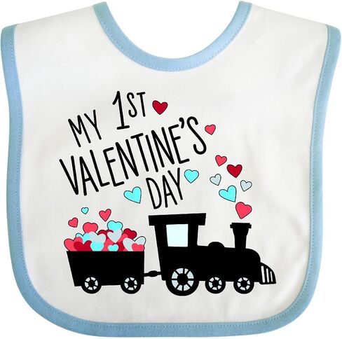 inktastic My First Valentines Day- Train Baby Bib in Saudi Arabia