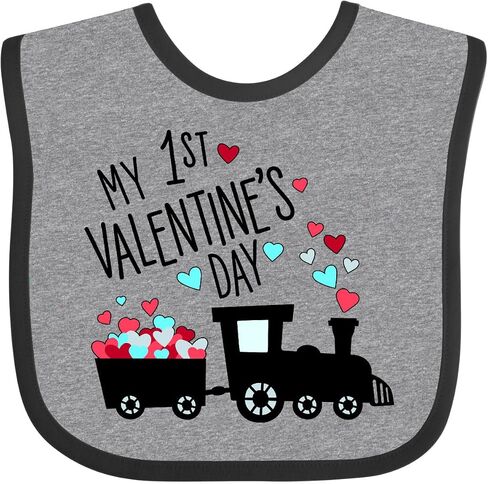 inktastic My First Valentines Day- Train Baby Bib in Saudi Arabia