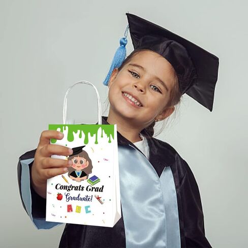 12 Packs 2024 Graduation Treat Boxes Cartoon Kindergarten Preschool Gifts Boxes Congrats Grad Goodies Candy Boxes with Handles for 2024 College School Kindergarten Graduation Gifts Wrapping Supplies in Saudi Arabia
