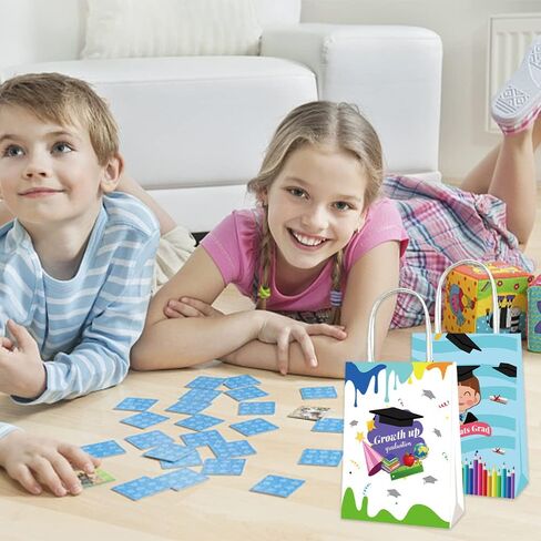 12 Packs 2024 Graduation Treat Boxes Cartoon Kindergarten Preschool Gifts Boxes Congrats Grad Goodies Candy Boxes with Handles for 2024 College School Kindergarten Graduation Gifts Wrapping Supplies in Saudi Arabia