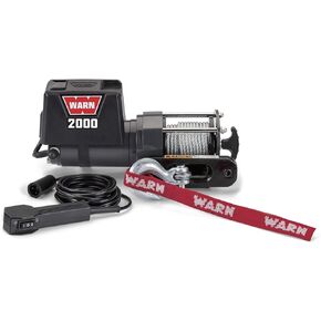 WARN 92000 Vehicle Mounted 2000 Series 12V DC Electric Utility Winch with Steel Cable: 1 Ton (2,000 lb) Pulling Capacity