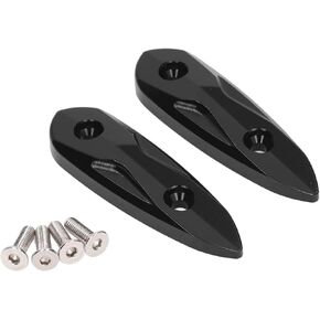 KIMISS Mirror Block Offs Plates, 105mm Motorcycle Windscreen Hole Cover M6x20 Aluminium Alloy Black Side Mirror Bracket Block Off Cap for R25 R3 MT03 2013‑2020