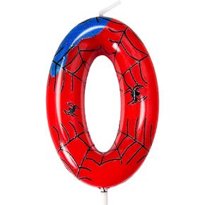 Red Blue Spider 1th Birthday Candles, Spider Cartoon Themed Happy Candle Cake Toppers 1th Birthday Cake Decorations for Boys Girls Children Party Supplies Spider Decorations (1)