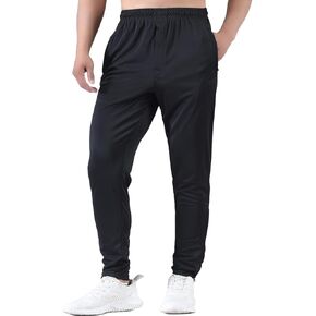 Men's Active Athletic Workout Track Pants Jogger Sweatpants for Men with Zipper Fly and Pockets Fit Football Pants