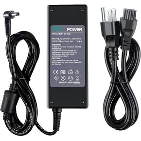 DTK 19V 4.74A 90W for ASUS and Toshiba Ac Adapter Laptop Computer Charger Notebook PC Power Cord Supply Source Plug (75W, 65W Compatible), Connector : 5.5mm x 2.5mm
