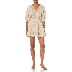 Ramy Brook Women's Zander V Neck Striped Mini Dress