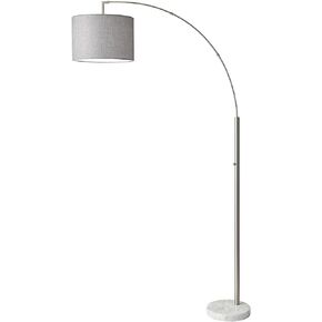 Adesso 4249-22 Bowery Arc Lamp، فولاذ، متوافق مع منفذ ذكي، 77 بوصة