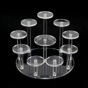 Acrylic Display Stand 7 Tier Acrylic Riser Clear Stand for Display Detachable Acrylic Riser for Organizer Perfume