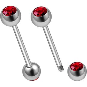 2 قطعة الصلب 20 جرام 5/16 8 مللي متر قصيرة الحديد القرط ثقب المجوهرات الحاجب Daith الزنمة اللولب الرخ 3 مللي متر كريستال الكرة المزيد من الخيارات in Kuwait