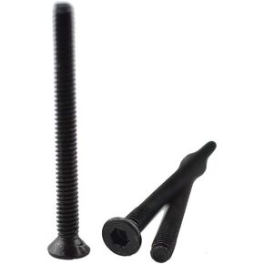 50PCS M2 5mm Grade 10.9 Alloy Steel Flat Hex Socket Head Cap Black Oxidation Screws (50, M2 5mm)