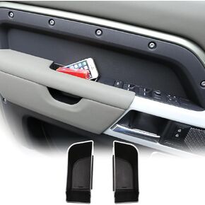 ABS Blcak Car Door Storage Box Phone Tray Accessories For Land Rover Defender 90 110 130 2020-2024 Car Armrest Side Door Handle Storage Box Tray Holder