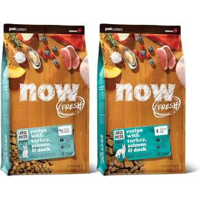Bundle of Now Fresh Grain Free Dog Food, 12 lb - Large Breed Puppy Food Recipe + Now Fresh Grain Free Dog Food, 25 lb - Large Breed Adult Dog Food Recipe