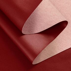 Large Soft Synthetic Leather Fabric, Interior Decoration Leather,Sold by Size,1Yard 36x56.1inch,0.8mm Thick,Marine Vinyl Leather Fabric,Leather for Clothing,Bag,Sofa,car seat,Crafts,Sewing (Wine red)