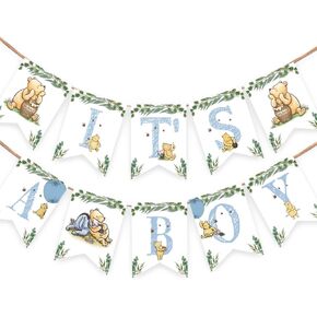 لافتة ويني إنه صبي لاستحمام الطفل، لوازم حفلات عيد الميلاد الأول، لافتات وديكورات لافتة in Kuwait