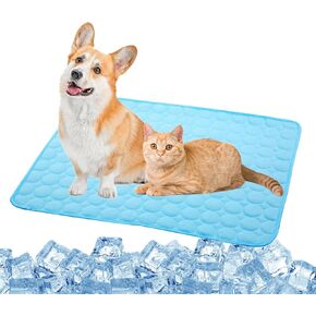 Dog Cooling Mat, Cooling Mat for Dogs Cats, Pet Reusable Bed Mat, Washable Ice Silk Mat, Self Cooling Sleeping Kennel Pad