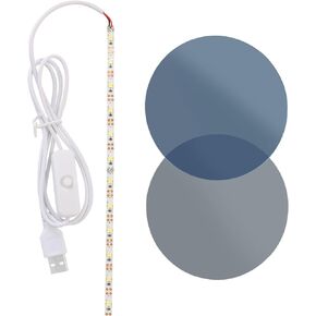 Replacement Mirrors, Half Lens and USB White Light Strip for Resin Unique Door Light Mold Set Silicone Molds for Lamp DIY Desktop Ornaments Home Decorations