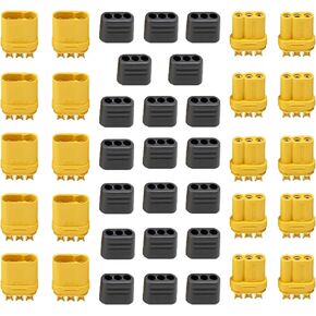 10 Pairs Amass MR60 Connector Female and Male Adapter Plug 3.5 Bullet Connector for Motor ESC Connection
