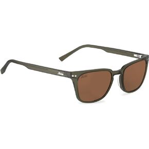 Hobie Vista Polarized Square Sunglasses, Shiny Crystal Olive, OSFA