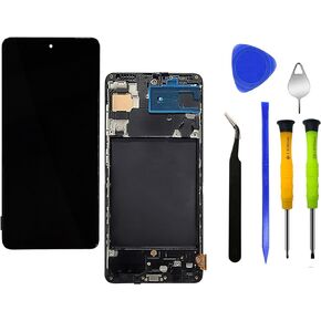 Full Assembly LCD Screen Replacement Parts with Screen Protector for Samsung Galaxy A71 A715 A715F SM-A715F/DS+Tools