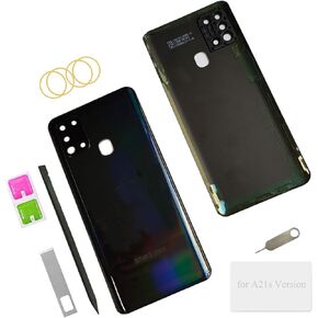 A21s Battery Cover Replacement Rear Housing Back Door for Samsung Galaxy A21s A217 A217M 6.5 Inch Black Color (not fit for Galaxy A21 A215)