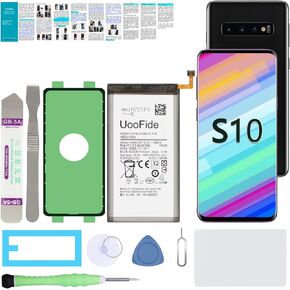 Battery Replacement for Samsung Galaxy S10 SM-G973 All Carriers (Not for SM-G970 and SM-G975), EB-BG973ABE EB-BG973ABU EB-BG973ABA Battery with Installation Manual + Repair Tool Set