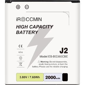 بطارية Galaxy J2، بطارية بديلة عالية السعة 2000 مللي أمبير في الساعة لهاتف Samsung Galaxy J2 G360 G360P G360T G360L G360V G360AZ G360M G360T1،EB-BG360CBE in Kuwait