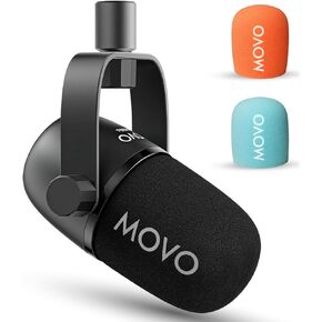 Movo CastMic Dynamic XLR Podcast Microphone for PC, Gaming, Streaming, YouTube, and Musicians - Cardioid Podcast Mic for Content Creators