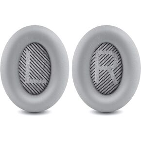 Headphones Replacement Ear Pads for Bose QuietComfort 35 (QC35) & Quiet Comfort 35 II (QC35 ii) Headphones, Professional Premium Ear Cushions Kit Soft Protein Leather Memory Foam (Grey)