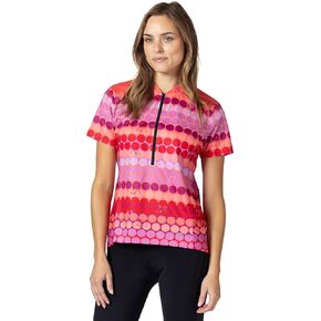 Terry Breakaway Mesh Short Sleeve Cycling Jersey Women UPF 50+ Sun Top Breathable Relaxed Fit Cycling Top, Reg. & Plus
