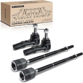 A-Premium Set of 4, Front Inner & Outer Tie Rod End Kit, Compatible with Ford Taurus 1996-2007, Mercury Sable 1996-2005