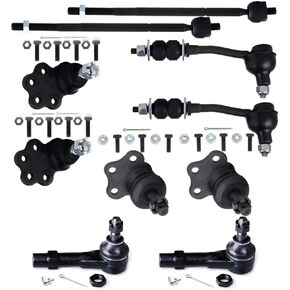 OCPTY - New 10-Piece 2WD Suspension Kit fit 1997-1999 for Dodge Dakota 1999 for Durango Inner Outer Tie Rod End Sway Bar Link Lower Ball Joint Upper Ball Joint